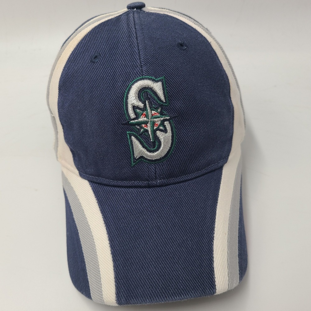 Vintage Seattle Mariners Hat Snapback Twins Enterprise Blue MLB Baseball Men